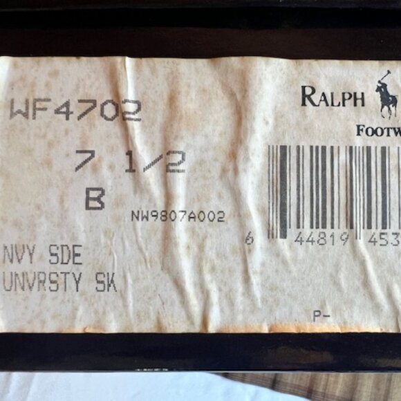 Polo Ralph Lauren Vintage Polo Sport Navy Suede Sneakers - Women's Size 7.5 - Picture 10 of 14